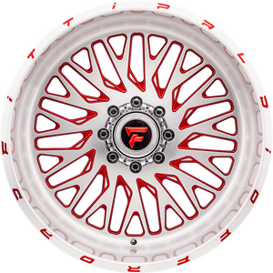 Fittipaldi FTF07 Brushed w/ Red Accents 22x14 -76 8x165mm 125.2mm - WheelWiz