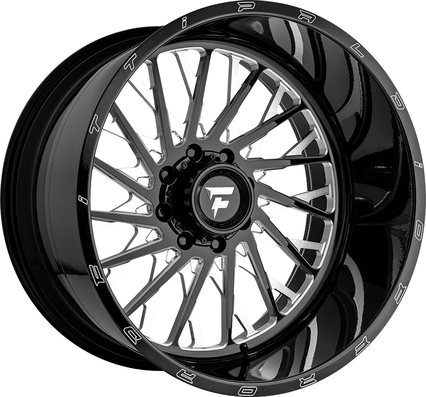 Fittipaldi FTF08 Black Milled 22x12 -51 6x139.7mm 78.1mm - WheelWiz