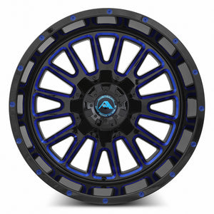 American Off-Road A105 Black Milled Spoke Blue Tint 20x12 -44 5x127mm 78.1mm - WheelWiz