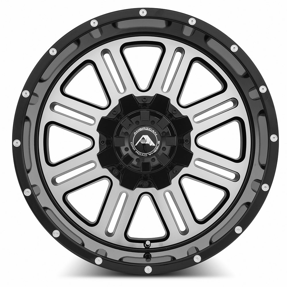 American Off-Road A106 Black Machine Face 20x10 -24 6x135|6x139.7mm 106.1mm - WheelWiz