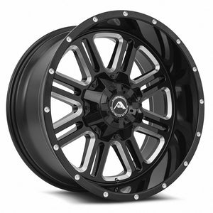 American Off-Road A106 Black Milled Spoke 20x10 -24 8x165.1mm 125.2mm - WheelWiz