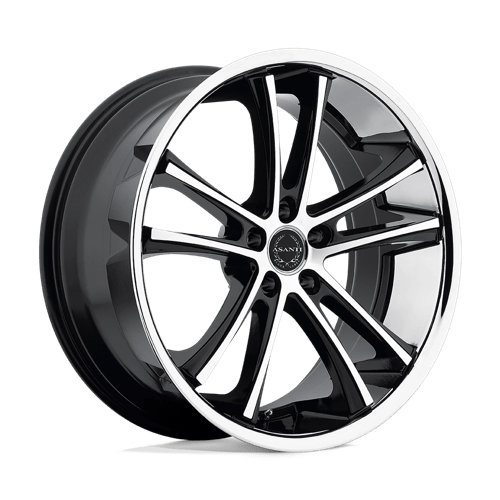 Asanti Black ABL-1 PEGASI Machined Black Ss Lip 20x10 0 Custom 74.1mm - WheelWiz