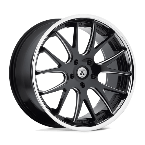 Asanti Black ABL-3 CASTOR Matte Black Milled Ss Lip 20x10 0 Custom 74.1mm - WheelWiz
