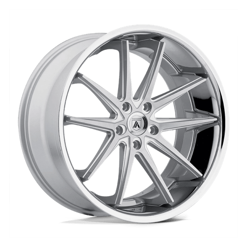 Asanti Black ABL-5 ALTAIR Silver Machined Ss Lip 20x10 0 Custom 74.1mm - WheelWiz