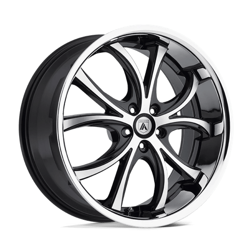 Asanti Black ABL-8 ELEKTRA Machined Face Ss Lip 22x10 0 Custom 74.1mm - WheelWiz
