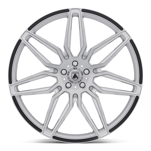 Asanti Black ABL-11 SIRIUS Brushed Silver Carbon Fiber Insert 22x10.5 +35 Custom 72.6mm - WheelWiz