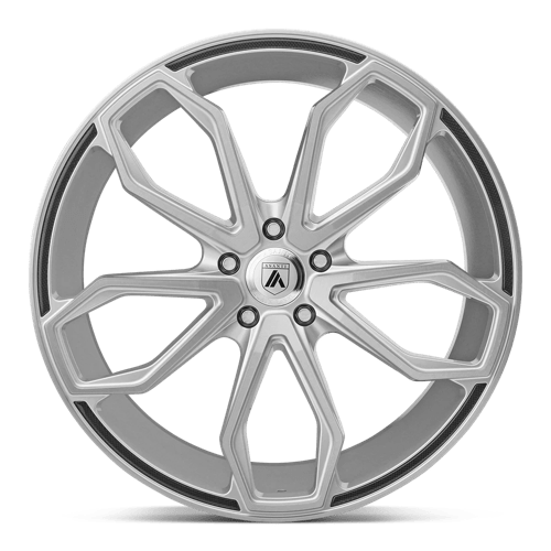 Asanti Black ABL-19 ATHENA Brushed Silver 20x10 +25 Custom 72.6mm - WheelWiz