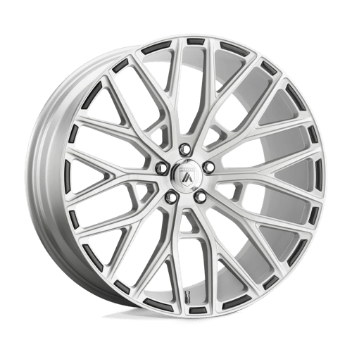 Asanti Black ABL-21 LEO Brushed Silver 20x8.5 +38 Custom 72.6mm - WheelWiz