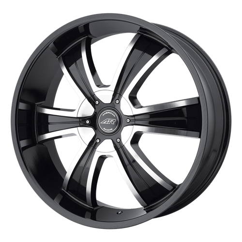 American Racing AR894 Gloss Black Machined 24x9 +38 Custom 72.6mm - WheelWiz