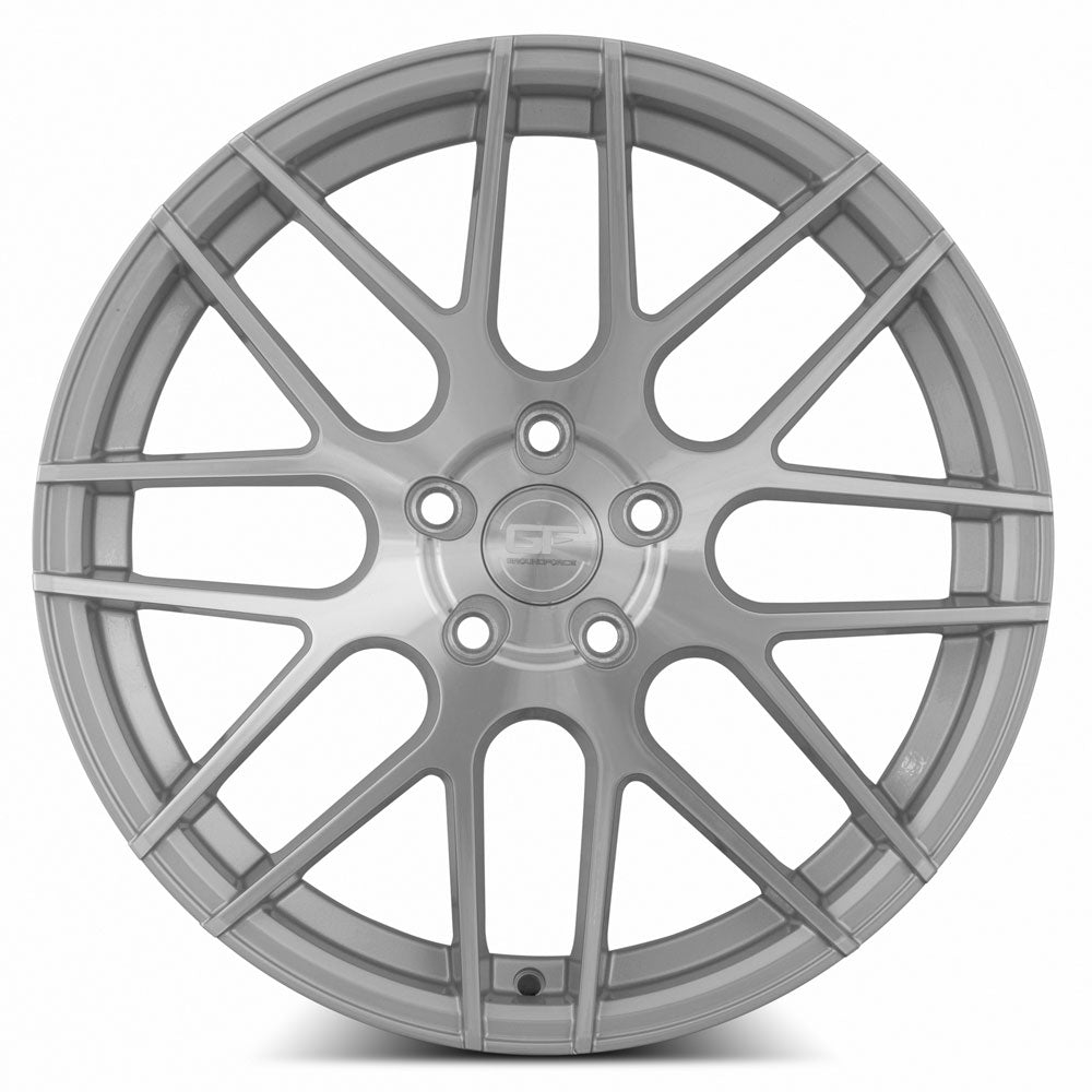 MRR GF7 Silver Machine Face 18x9 +40 5x108mm 73.1mm - WheelWiz