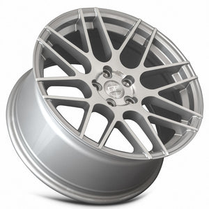 MRR GF7 Silver Machine Face 18x9 +40 5x108mm 73.1mm - WheelWiz