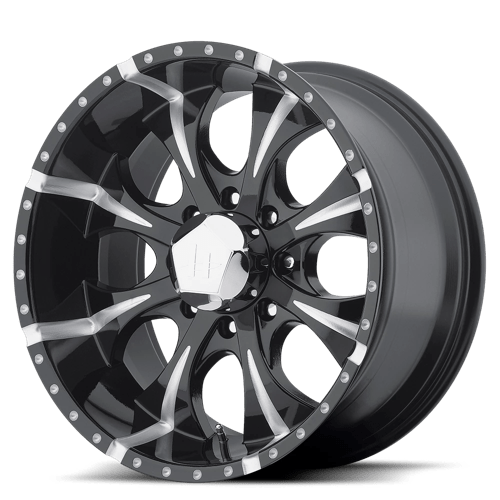 Helo HE791 MAXX Gloss Black Milled 20x10 -12 8x170mm 130.8mm - WheelWiz