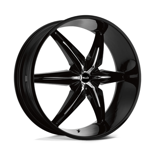 Helo HE866 Gloss Black With Removable Chrome Accents 22x9.5 +35 6x135|6x139.7mm 106.1mm - WheelWiz