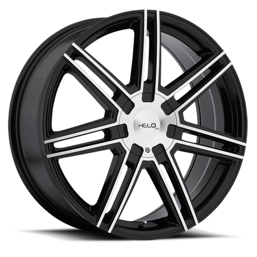 Helo HE884 Gloss Black With Machined Face 18x7 +45 Custom 72.6mm - WheelWiz