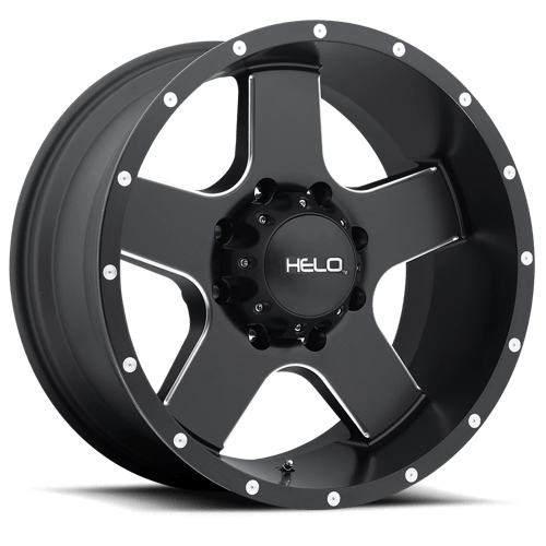 Helo HE886 Satin Black With Milled Spokes And Flange 18x9 +18 6x139.7mm 106.1mm - WheelWiz