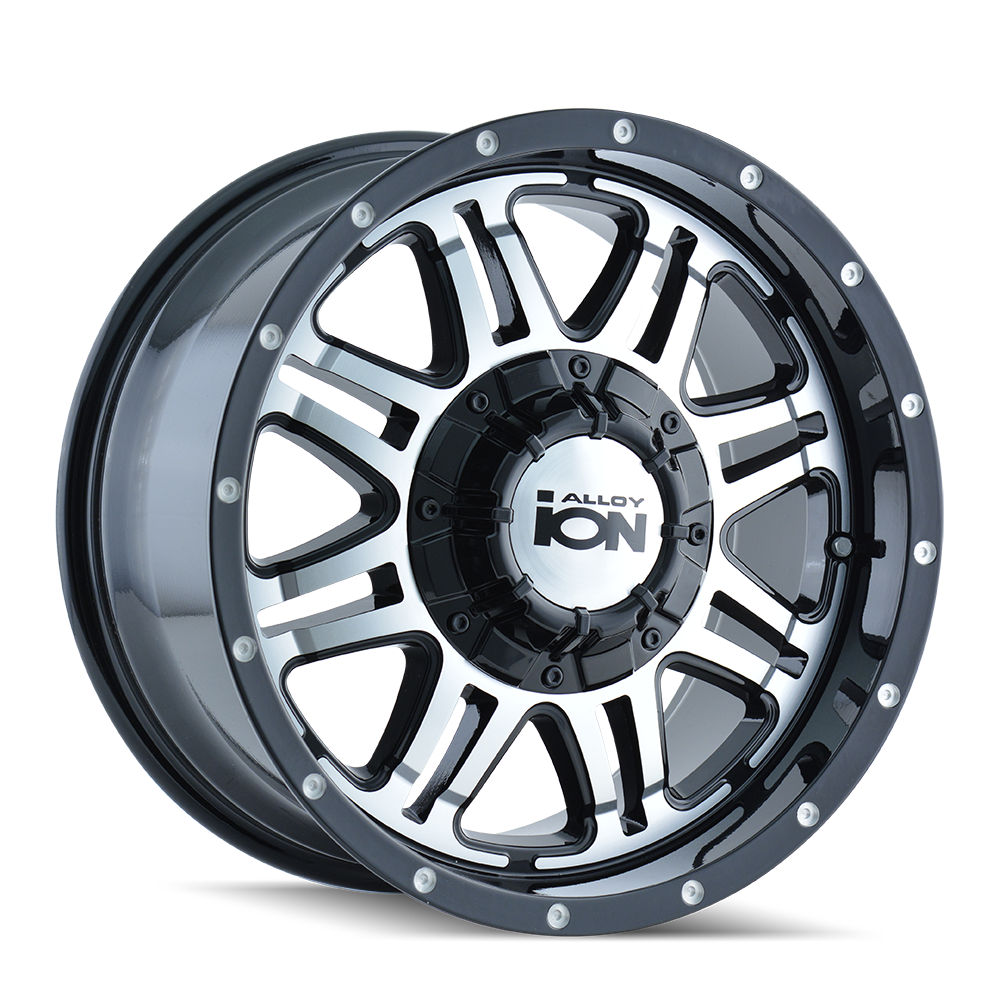 ION 186 Black/machined face 18x9 -12 5x139.7|6x139.7mm 108mm - WheelWiz