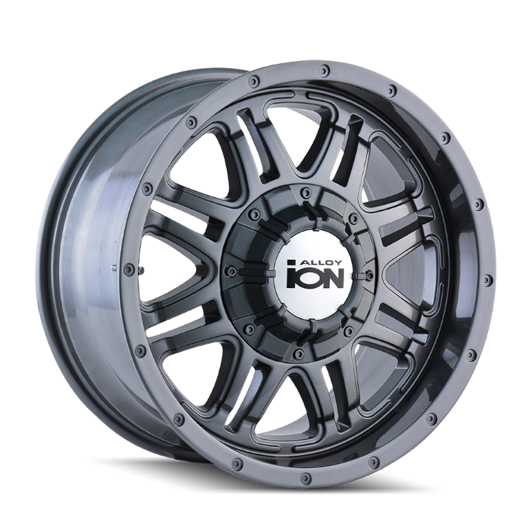 ION 186 Gunmetal 18x9 +18 5x139.7|6x139.7mm 108mm - WheelWiz