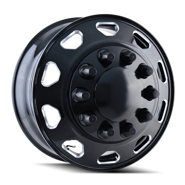 ION IB02 Front black/milled spokes 24.5x8.25 +168 10x285.75mm 220.1mm - WheelWiz