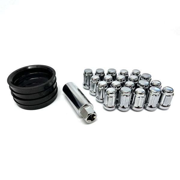 Installation Kit Chrome (Lug nuts/bolts, key & centering rings) Wheelwiz