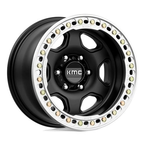 KMC KM233 HEX BEADLOCK Satin Black 20x10 -48 Custom 108mm - WheelWiz