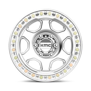 KMC KM233 HEX BEADLOCK Machined 17x9 -38 Custom 108mm - WheelWiz