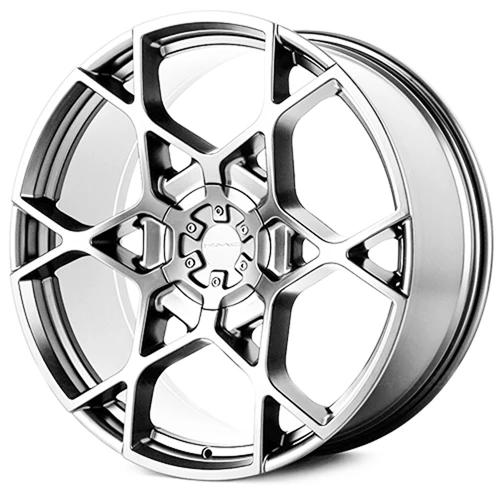 KMC KM695 CROSSHAIR Chrome 24x9.5 +35 Custom 72.6mm - WheelWiz