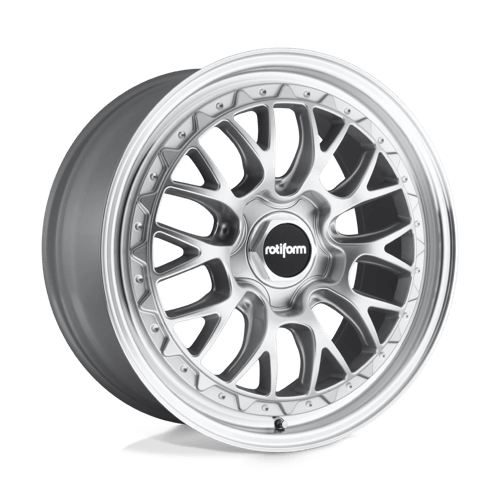 Rotiform R155 LSR Gloss Silver Machined 18x9.5 +35 5x120mm 72.6mm - WheelWiz