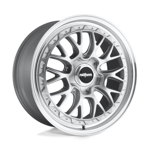 Rotiform R155 LSR Gloss Silver Machined 18x9.5 +35 5x112mm 66.6mm - WheelWiz