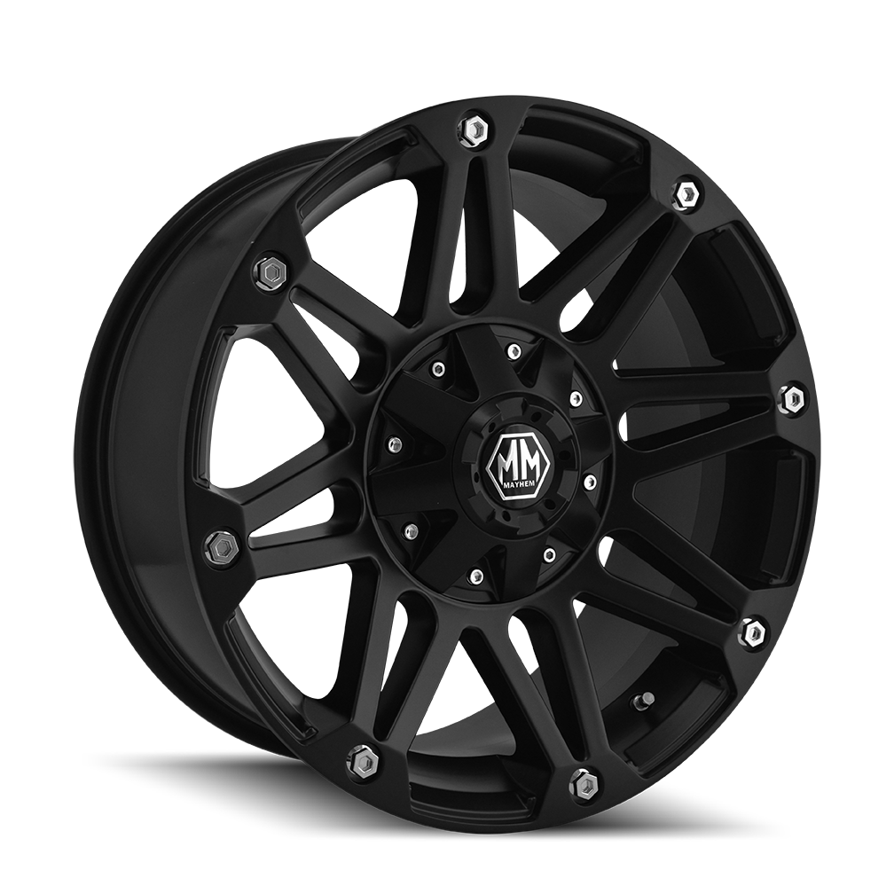 Mayhem RIOT Matte black 20x9 +18 8x165.1|8x170mm 130.8mm - WheelWiz