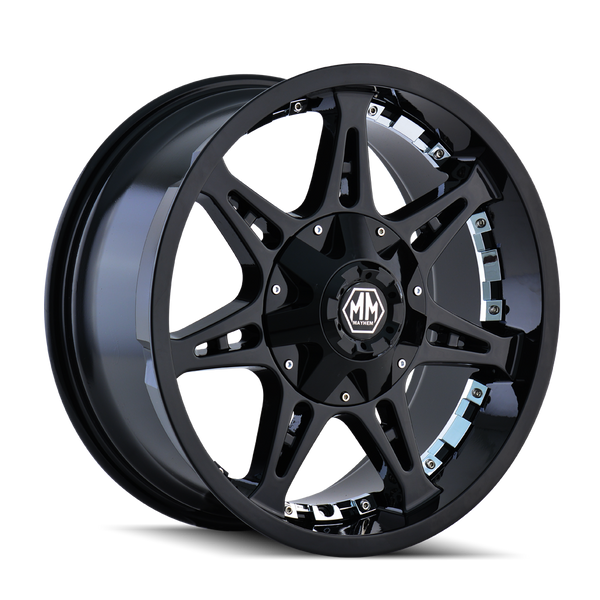 Mayhem MISSILE Black 20x12 -44 8x165.1|8x170mm 130.8mm– Wheelwiz