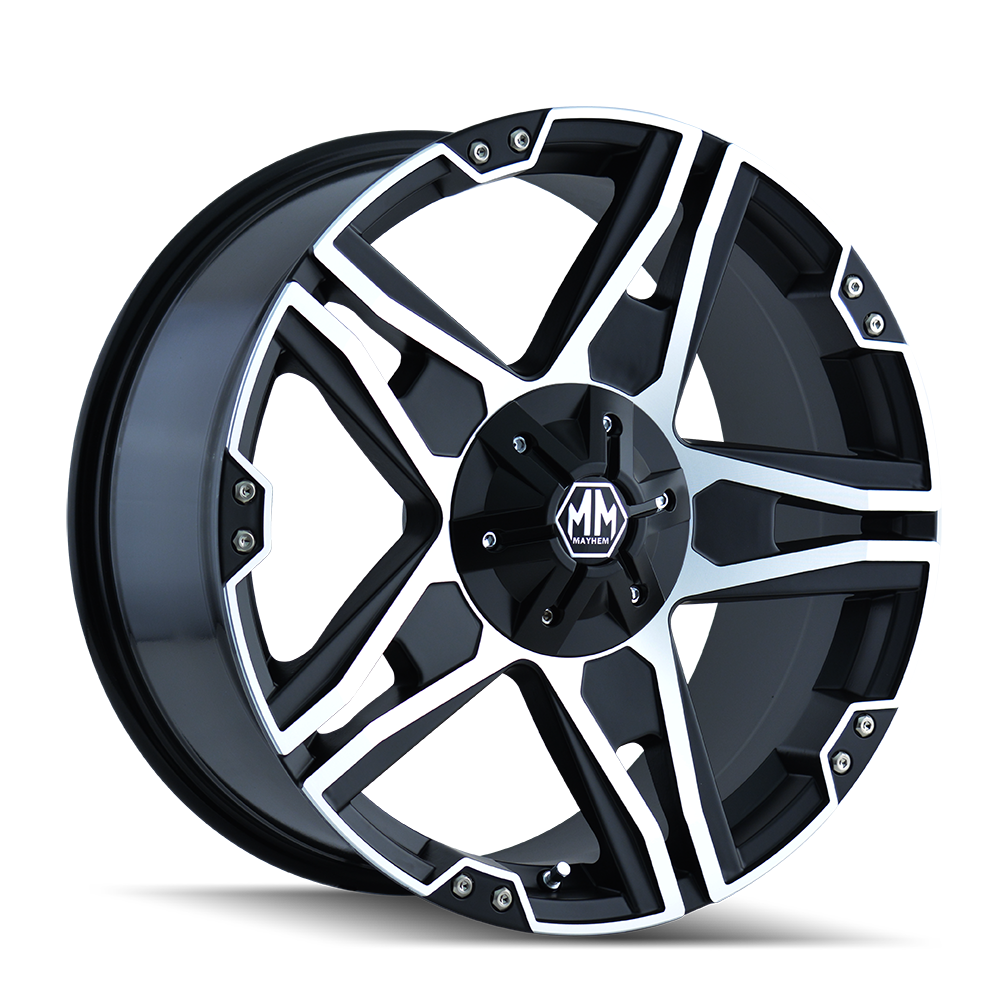 Mayhem PATRIOT Matte black/machined face 20x9 +35 6x120|6x139.7mm 78.1mm - WheelWiz