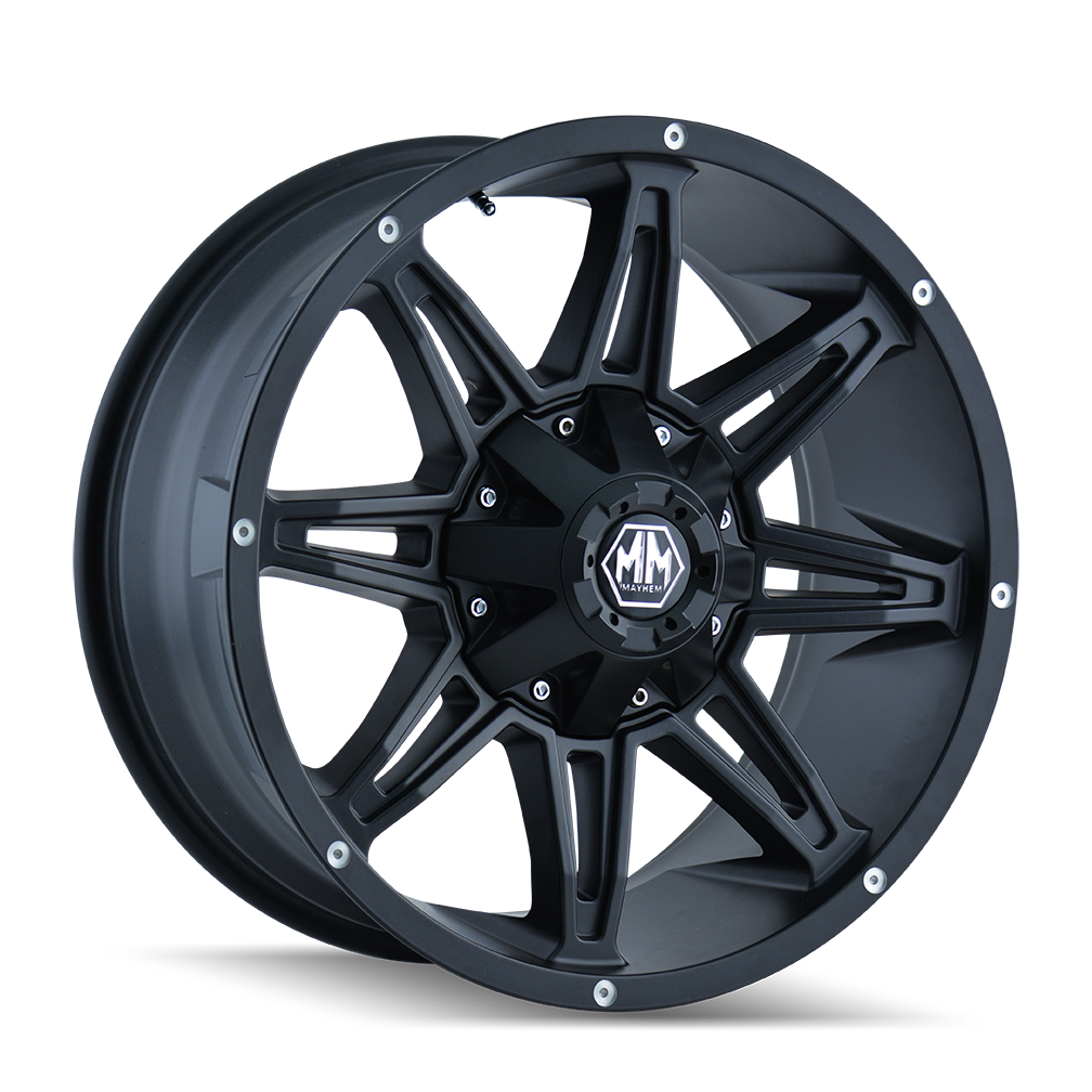 Mayhem RAMPAGE Matte black 17x9 +18 5x139.7|6x139.7mm 108mm - WheelWiz