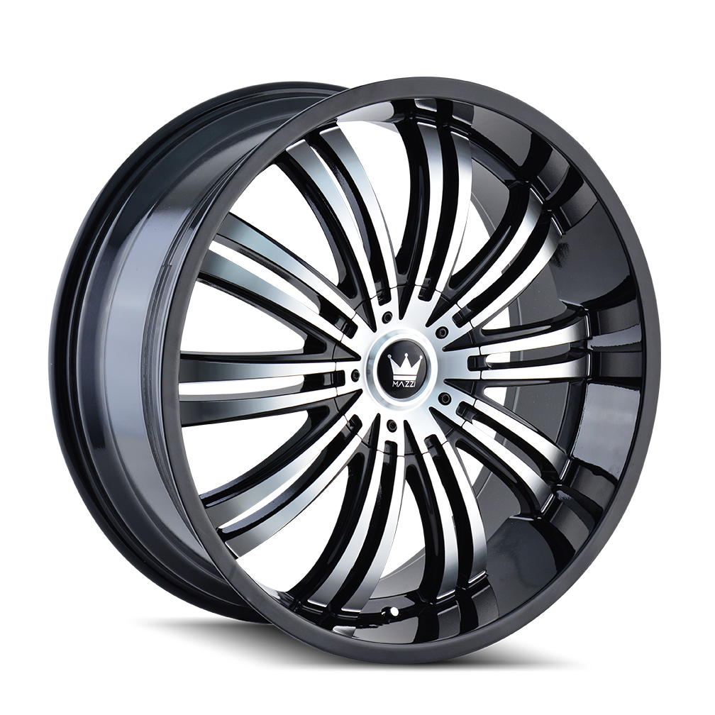 Mazzi SWANK Black/machined face 20x8.5 +35 5x110|5x115mm 72.56mm - WheelWiz