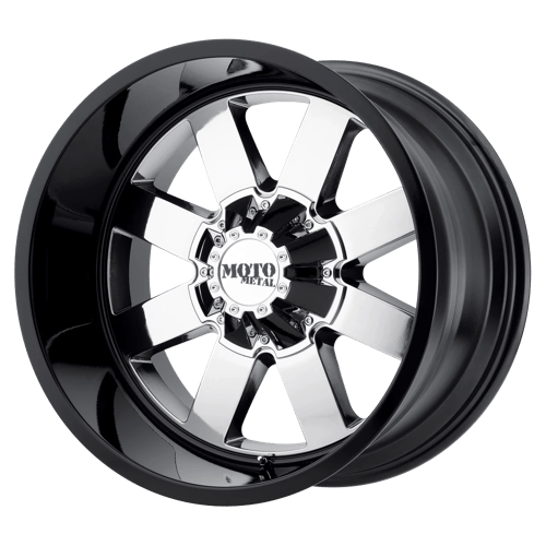 Moto Metal MO962 Pvd Center Gloss Black Lip 22x10 -18 Custom 78.1mm - WheelWiz