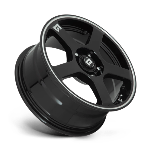 Motegi MR116 FS5 Gloss Black Machined Flange 17x7 +40 5x112|5x114.3mm 72.6mm - WheelWiz