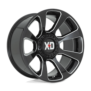 XD Series XD854 REACTOR Gloss Black Milled 20x10 -18 Custom 78.1mm - WheelWiz