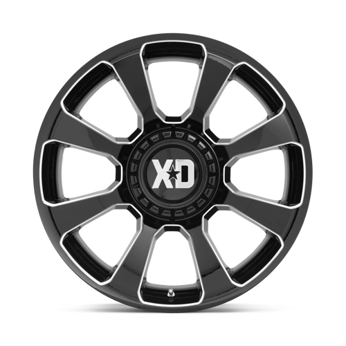 XD Series XD854 REACTOR Gloss Black Milled 20x10 -18 Custom 78.1mm - WheelWiz