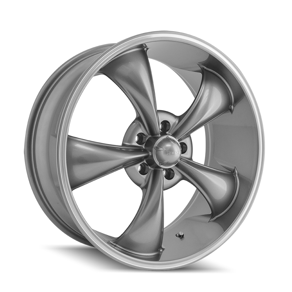 Ridler 695 Grey/machined ring 20x10 +38 5x120mm 72.62mm - WheelWiz