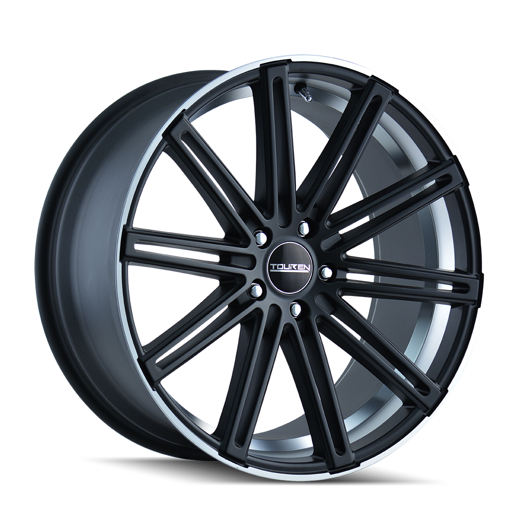 Touren TR40 Matte black/machined ring/machined undercut 20x8.5 +20 5x120mm 74.1mm - WheelWiz