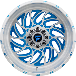 Fittipaldi FTF09 Brushed w/ Blue Accents 22x12 -51 5x127mm 71.5mm - WheelWiz