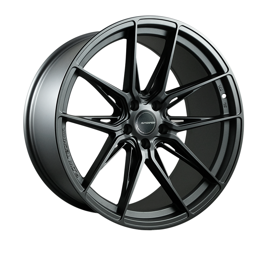 Superspeed RF04 Matt Gunmetal 20x10 +30 5x112mm 66.6mm - WheelWiz