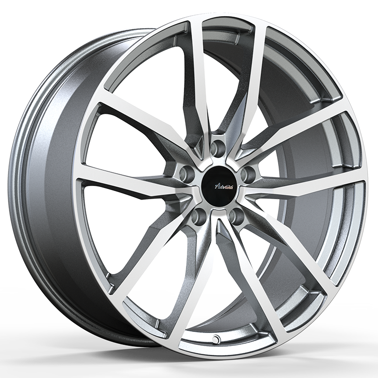 Advanti Rasato Matte Grey Machine Face 20x8.5 +45 5x112mm 66.6mm - WheelWiz