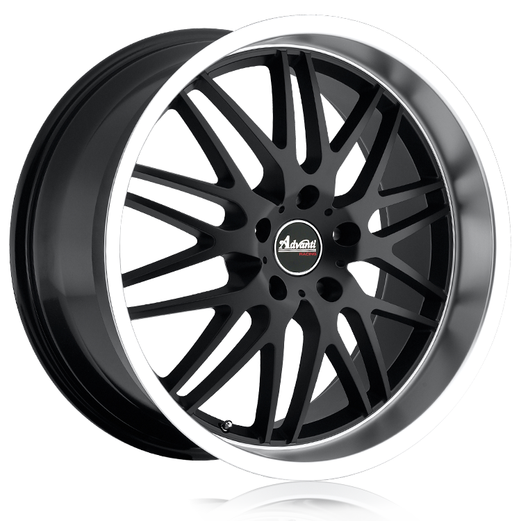 Advanti Kudos Matte Black W/ Machine Lip 18x8 +40 5x120mm 72.6mm - WheelWiz