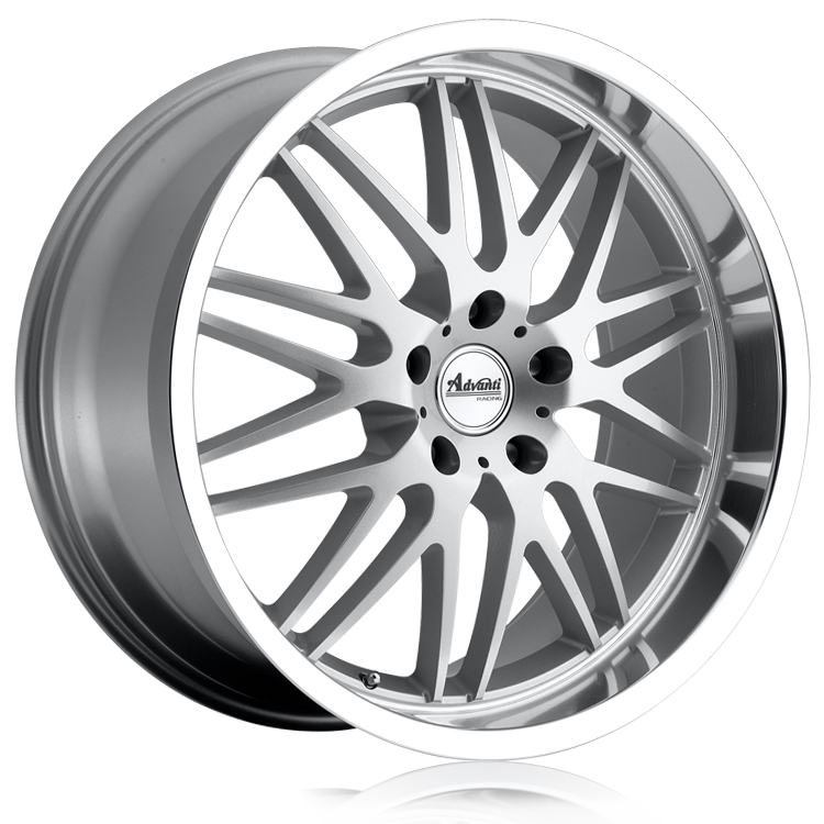 Advanti Kudos Silver W/ Machine Lip 20x8.5 +40 5x120mm 74.1mm - WheelWiz