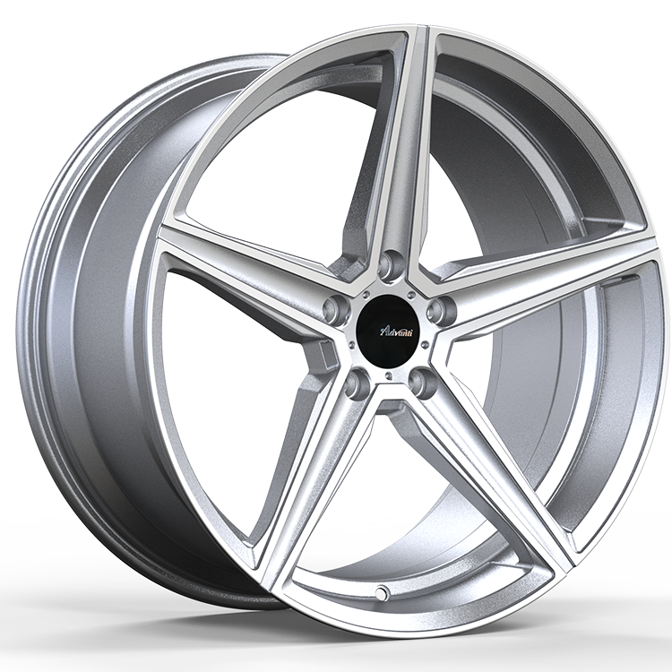Advanti Cammino Silver Machine Face 18x8 +45 5x112mm 66.6mm - WheelWiz