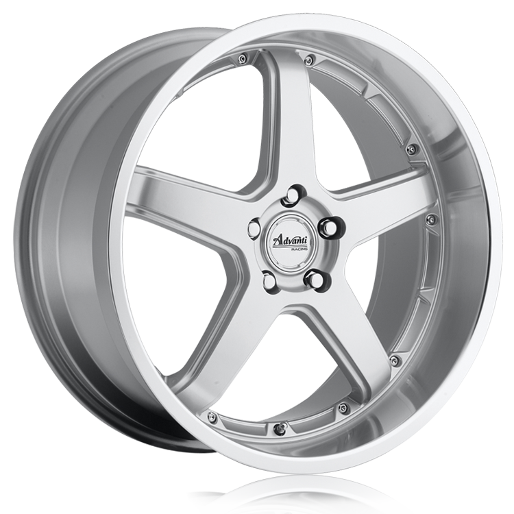 Advanti Traktion Silver W/ Machine Lip 18x8 +25 5x114.3mm 73.1mm - WheelWiz