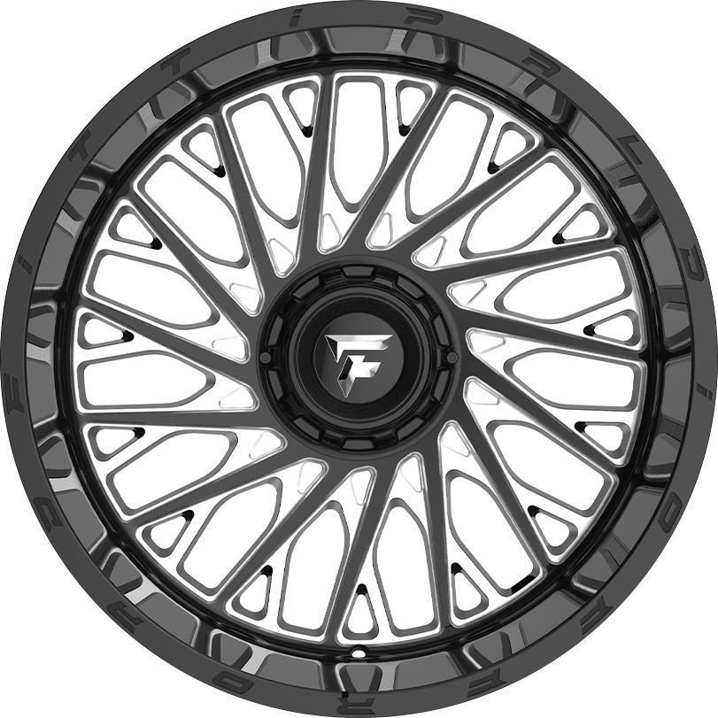 Fittipaldi FTC08 Black Milled 22x12 -44 8x170mm 125.2mm - WheelWiz