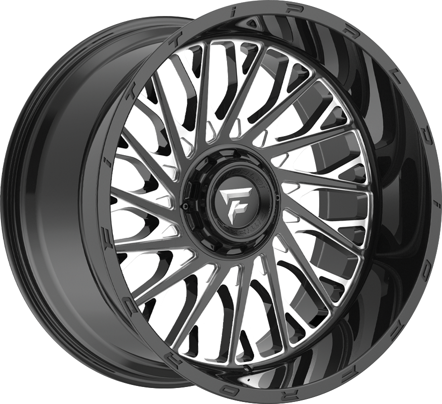 Fittipaldi FTC08 Black Milled 22x12 -44 8x165mm 125.2mm - WheelWiz