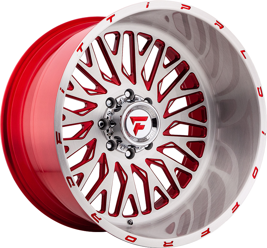 Fittipaldi FTF07 Brushed w/ Red Accents 22x14 -76 6x139.7mm 78.1mm - WheelWiz