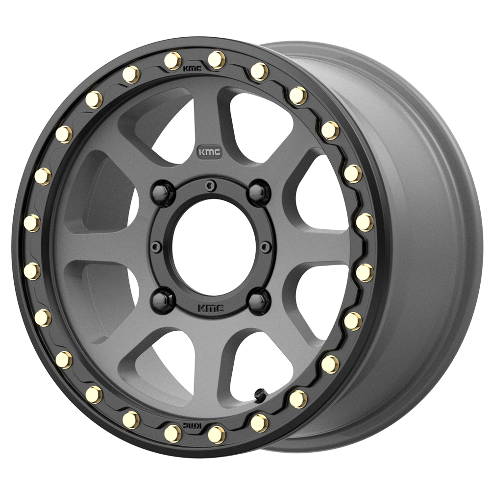 KMC KS234 ADDICT 2 BEADLOCK SATIN GRAY 15x6 +38 4x110mm 86.0mm - WheelWiz
